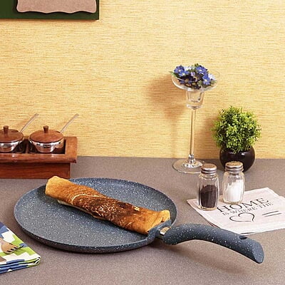 Wonderchef Granite 28cm Non-Stick Dosa Tawa 3.5mm Virgin Aluminium
