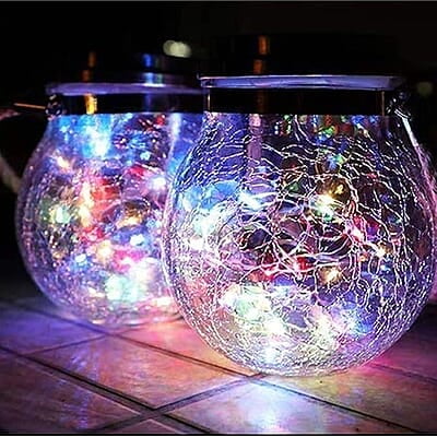 Solar Light Outdoor Lantern Hanging 20 led Jar Light Waterproof Crackle Glass Globe Garden Light for Party Solar Light Outdoor Lantern Hanging 20 led Jar Light Waterproof Crackle Glass Globe Garden Light for Party