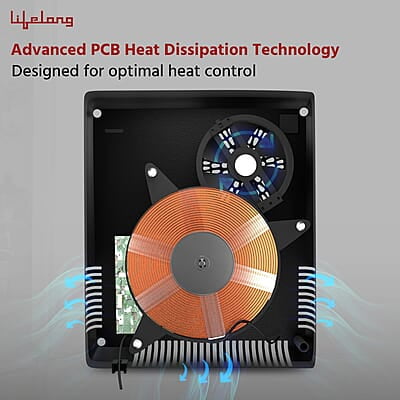 Lifelong 1800 Watt Induction Stove With Surge Protection, Electric Induction, 7 Preset Indian Menu Options
