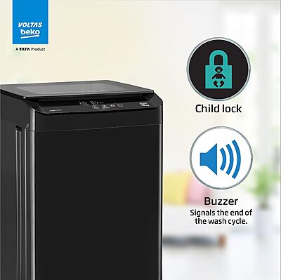 Voltas Beko, A TATA Product 7 kg 5 Star Eco Wash/Monsoon Dry Fully-Automatic Top-Load Washing Machine