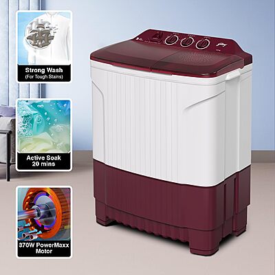 Godrej 8 Kg 5 Star Active Soak Technology Semi-Automatic Top Load Washing Machine Godrej 8 Kg 5 Star Active Soak Technology Semi-Automatic Top Load Washing Machine