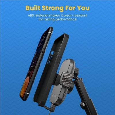 Portronics Charge Clamp 3 Wireless Car Charger with 15 Watts Fast Charging (Qi Compatible), Free Type-C Cable, 360° Rotation, for iPhone & Android Smartphones (Black) Portronics Charge Clamp 3 Wireless Car Charger with 15 Watts Fast Charging (Qi Compatible), Free Type-C Cable, 360° Rotation, for iPhone & Android Smartphones (Black)