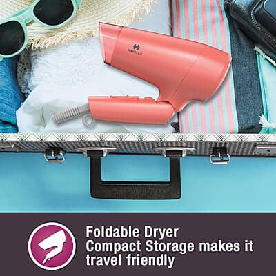 Havells HD2223 1200 Watts Foldable & Travel Friendly Hair Dryer, 3 Heat (Hot/Cool/Warm) Settings Havells HD2223 1200 Watts Foldable & Travel Friendly Hair Dryer, 3 Heat (Hot/Cool/Warm) Settings