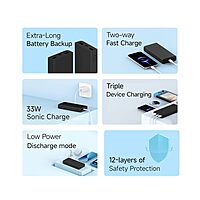 Xiaomi Power Bank 4i 20000mAh 33W Super Fast Charging PD | Power Delivery | QC 3.0|Type C Input & Output |Triple Output Ports|Supports Android,Apple, Tablets, Earbuds, Watches Xiaomi Power Bank 4i 20000mAh 33W Super Fast Charging PD | Power Delivery | QC 3.0|Type C Input & Output |Triple Output Ports|Supports Android,Apple, Tablets, Earbuds, Watches