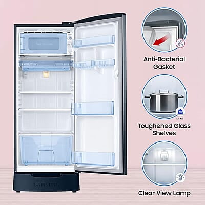 Samsung 183 L, 3 Star, Digital Inverter, Direct-Cool Single Door Refrigerator (RR20C1823U8/HL