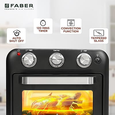 Faber 20 liter 1500 Watts Air Fryer Oven Fry, Bake, Roast, Toast, Defrost, Grill, Reheat & Broil