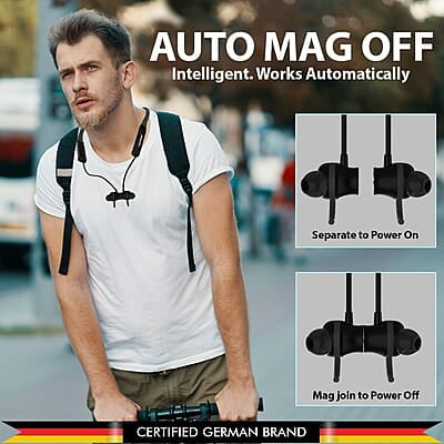 Blaupunkt Newly Launched Be120 Touch Wireless in Ear Neckband with Multi-Touch Control I Auto Magnetic Off I Gaming Ready I 40H Playtime I Turbovolt Charging I Built-in Handsfree Calling