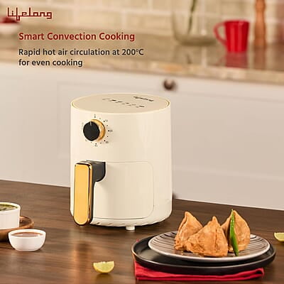 Lifelong Air Fryer 1 Year Warranty 800W, 2.5L, Air Fryer for Home, Electric Air-Fryer with 360° Hot Air Lifelong Air Fryer 1 Year Warranty 800W, 2.5L, Air Fryer for Home, Electric Air-Fryer with 360° Hot Air