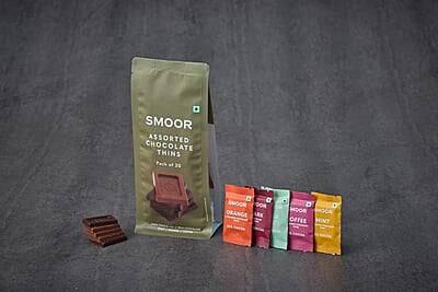 SMOOR Assorted Chocolate Thins Gift Box Premium Chocolate Gift Box Special Occasions Box of 20 (90g)
