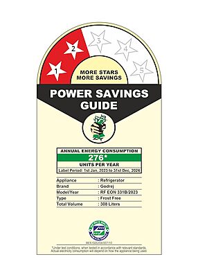Godrej 308 L 2 Star Nano Shield Technology Inverter Frost Free Double Door Vibe Refrigerator