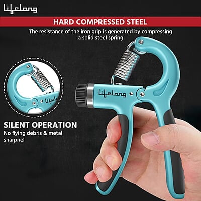 Lifelong Adjustable Hand Grip Strengthener, Hand Gripper for Men & Women for Gym Workout Lifelong Adjustable Hand Grip Strengthener, Hand Gripper for Men & Women for Gym Workout
