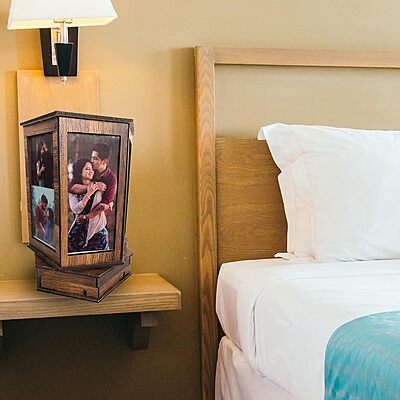 Sublimation Printed Led Rotating Lamp Photo Table Lamp Gift with 7 to 13 Photos - Gift for Valentine's Day Sublimation Printed Led Rotating Lamp Photo Table Lamp Gift with 7 to 13 Photos - Gift for Valentine's Day