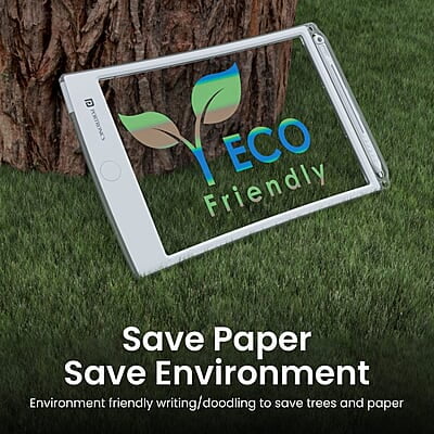 Portronics Ruffpad One Transparent Multicolor LCD Writing Pad with 8.5 inch Writing Area, India's first notepad to save and share your child's first creatives via Ruffpad app on your Smartphone