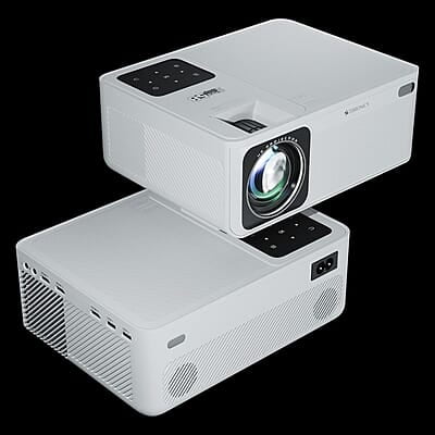 ZEBRONICS PIXAPLAY 58, Smart Projector, 11500 Lumens, 4K Support, 210 Inch Screen Size, Quad Core Processor, Bluetooth, HDMI, USB, WiFi, AUX, 1080p Native, APP Support, Miracast
