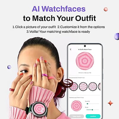 Fitshot 1.32" Round CosmicDisplay 360 * 360 High Resolution with BT Calling Smartwatch, 100+ Sports Mode with IP68, Sp02 Tracking, 100+ Watch Faces, AI Voice Assistant