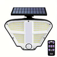 olar Wall Light Outdoor with Motion Sensor, Solar Flood Light with Remote for Home Garden Balcony