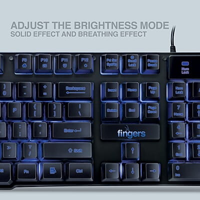 Fingers Blazing Bluelit Wired Keyboard