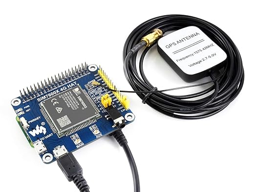 SIM7600G-H 4G HAT For Raspberry Pi, LTE Cat-4 4G / 3G / 2G Support, GNSS Positioning, Global Band