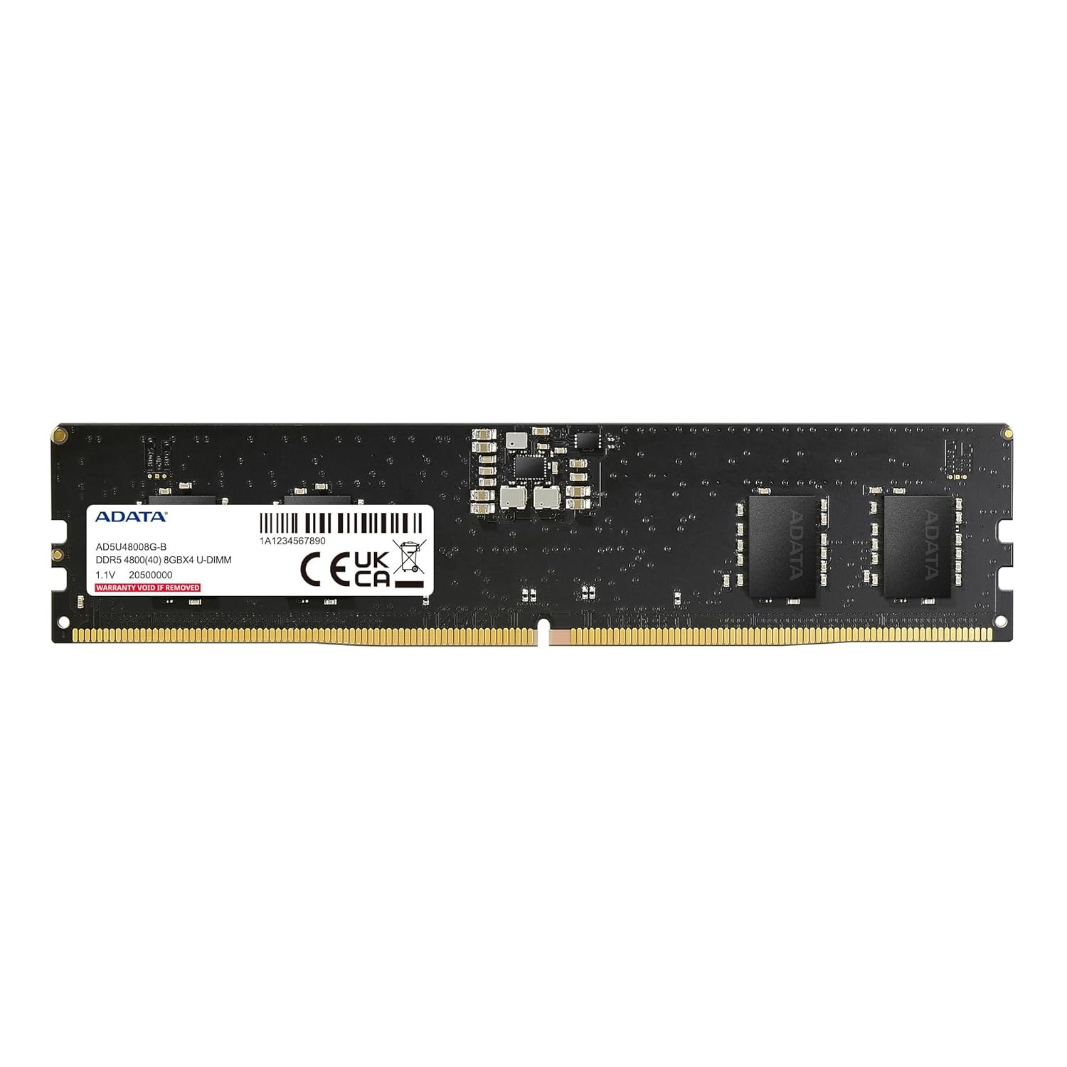 ADATA (UDIMM) DDR5 Desktop Memory, Single RAM Module, Supports Intel & AMD Latest CPU, Intel XMP & AMD Expo, Built in PMIC, On Die ECC, Low Voltage, More Bandwidth, Without Heat Sink ADATA (UDIMM) DDR5 Desktop Memory, Single RAM Module, Supports Intel & AMD Latest CPU, Intel XMP & AMD Expo, Built in PMIC, On Die ECC, Low Voltage, More Bandwidth, Without Heat Sink
