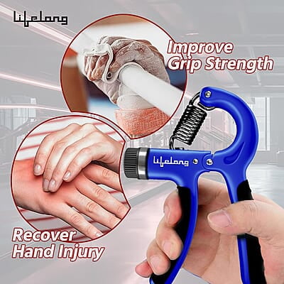 Lifelong Adjustable Hand Grip Strengthener, Hand Gripper for Men & Women for Gym Workout Lifelong Adjustable Hand Grip Strengthener, Hand Gripper for Men & Women for Gym Workout