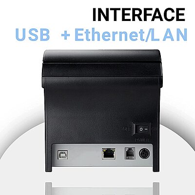 Atpos AT-502 80mm 3 Inch Thermal Receipt Printer (USB+LAN) | Auto Cutter Rated