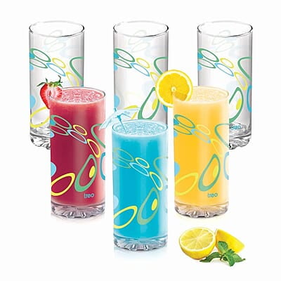 Treo by Milton D Ziner Torrent Glass Set of 6, 316 ml, Bubbles Treo by Milton D Ziner Torrent Glass Set of 6, 316 ml, Bubbles