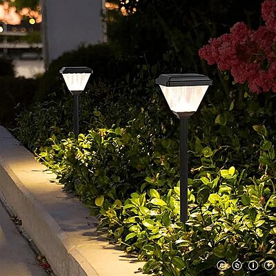 Ruby Big Spike Garden Solar Light Lamp Outdoor Waterproof Torch Lights Ruby Big Spike Garden Solar Light Lamp Outdoor Waterproof Torch Lights
