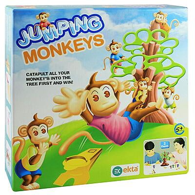 Jumping Monkeys Small Catapult Toy 2 Players Board Game for Kids (Multicolour)