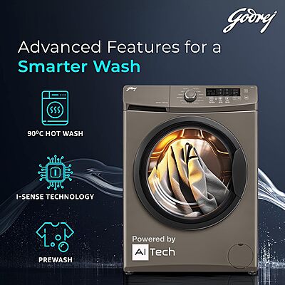 Godrej 8 Kg 5 Star I-Sense Technology Fully-Automatic Front Load Washing Machine
