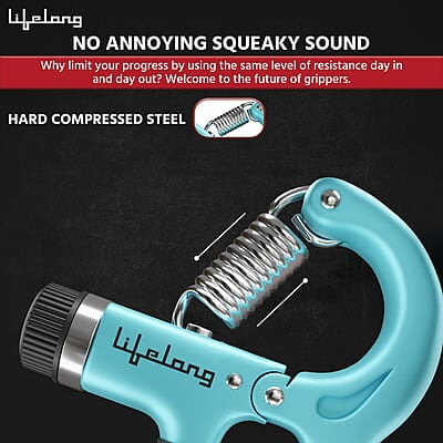 Lifelong Adjustable Hand Grip Strengthener, Hand Gripper for Men & Women for Gym Workout Lifelong Adjustable Hand Grip Strengthener, Hand Gripper for Men & Women for Gym Workout
