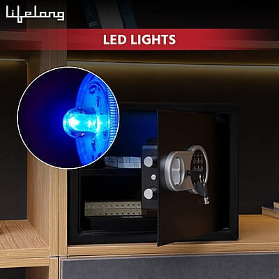 Lifelong LLHSL08 22Litres Home Safe Electronic Locker with LED Light  Digital Security Safe for Home & Office