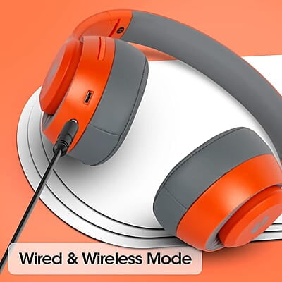 ZEBRONICS Zeb-DUKE1 Wireless Bluetooth 5.0 Over Ear Headphone with Voice Assistant, AUX Port, Call Function, 34Hrs* Battery Backup, Dual Pairing, Media & Volume Control with mic