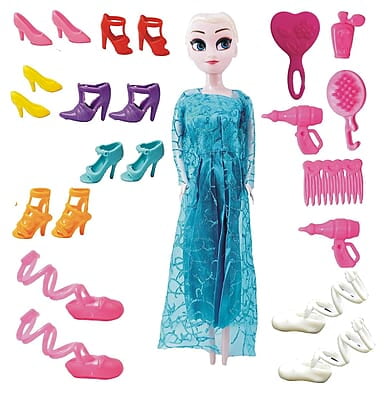 Beautiful Frozen Moveable Arms & Legs Doll Toy for Girls with Dress and Fashion Accessories Beautiful Frozen Moveable Arms & Legs Doll Toy for Girls with Dress and Fashion Accessories