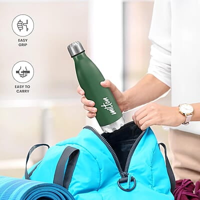 MILTON Shine 800 Stainless Steel Water Bottle, 700 ml Single walled  Leak Proof