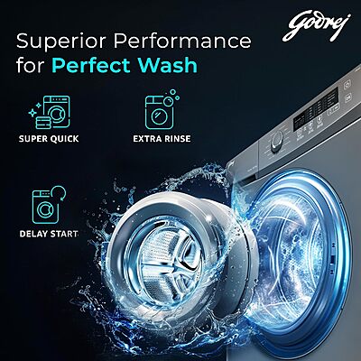 Godrej 8 Kg 5 Star I-Sense Technology Fully-Automatic Front Load Washing Machine