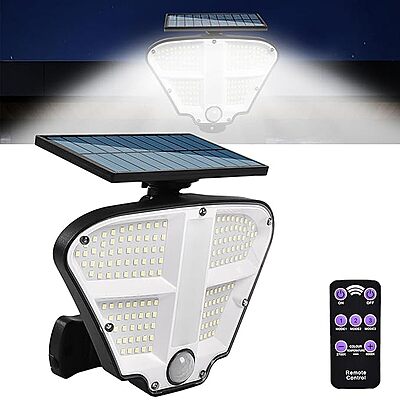 olar Wall Light Outdoor with Motion Sensor, Solar Flood Light with Remote for Home Garden Balcony olar Wall Light Outdoor with Motion Sensor, Solar Flood Light with Remote for Home Garden Balcony