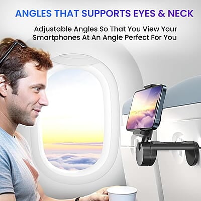 Portronics Mobot Clip Mobile Holder with 360° Adjustable Angles, Light Weight, Pocket Friendly, Mobile Stand for Table