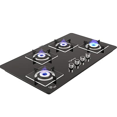 Lifelong LLHT914 Sigma Plus Auto Ignition Counter-Top Hob Top High Efficiency 4 Burner Sleek Design