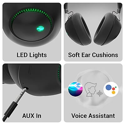 ZEBRONICS Duke 60hrs Playtime Bluetooth Wireless Over Ear Headphone with Mic