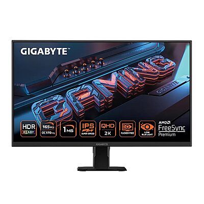 GIGABYTE 27" QHD SS IPS Gaming Monitor, 165Hz, 1ms, FreeSync Premium,GS27Q
