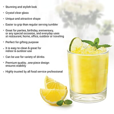 Treo by Milton Embassy Cool Glass Tumbler, Set of 6, 190 ml Each, Transparent |Serve Juices | Cold Drinks | Water | Cocktails | Mixed Drinks Treo by Milton Embassy Cool Glass Tumbler, Set of 6, 190 ml Each, Transparent |Serve Juices | Cold Drinks | Water | Cocktails | Mixed Drinks