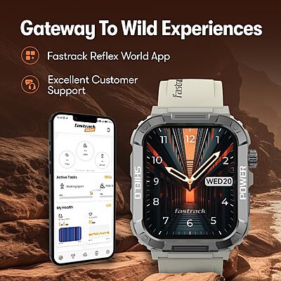 Fastrack Limitless Valor Smart Watch with 1.91" Ultra HD Display, Bluetooth Calling