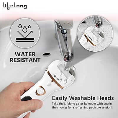 Lifelong Callus Remover for Feet with Pedicure Kit, Callus Remover For Feet Electronic, CallusRemover, 3 Roller Heads, 2 Speeds & Rechargeable Battery Lifelong Callus Remover for Feet with Pedicure Kit, Callus Remover For Feet Electronic, CallusRemover, 3 Roller Heads, 2 Speeds & Rechargeable Battery