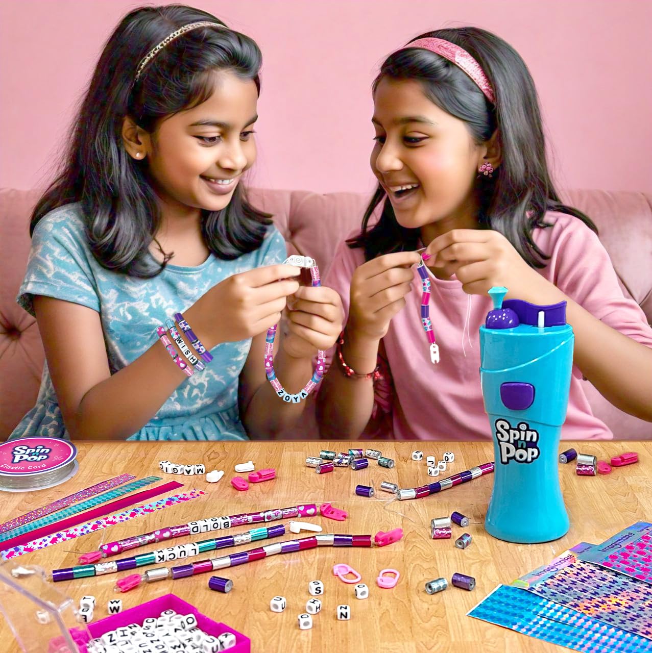 Spin n Pop DIY Bracelet Making Kit| Patented Electric Bracelet Maker Spin n Pop DIY Bracelet Making Kit| Patented Electric Bracelet Maker
