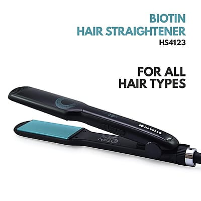 Havells HS4123 Biotin Infused Wide Plates & Temperature Control Hair Straightener