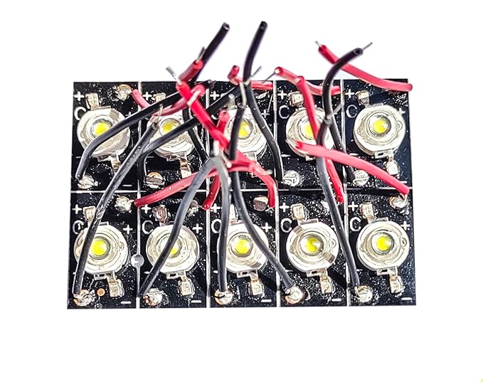 SYMFONIA 5 Watt White SMD LED Diode Bulb Lamp with Heatsink (Pack of 10) Light Electronic Hobby Kit