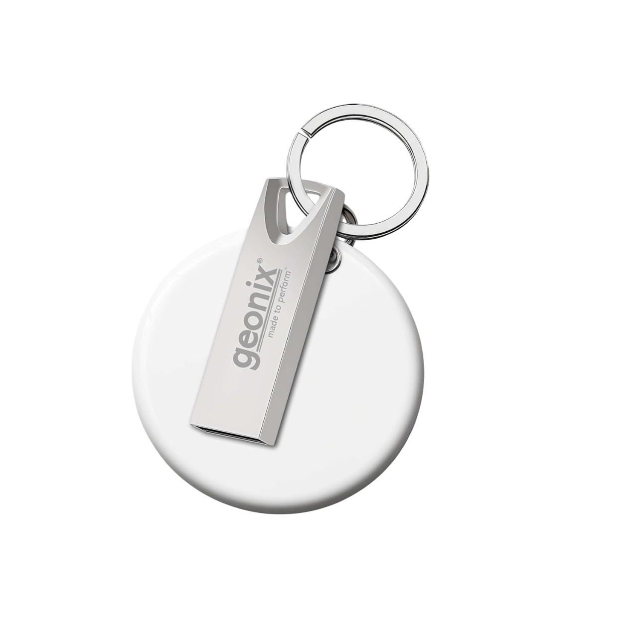 Geonix 16GB USB 2.0 Pendrive, Silver, Keyring Design-GXPD16GB