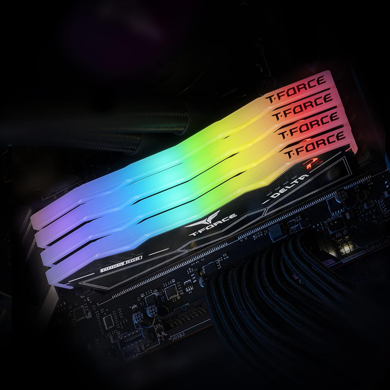 TeamGroup T-Force Delta RGB DDR5 RAM Kit, Desktop Gaming Memory, Metal Heatsink, ARGB Sync, ECC, XMP 3.0/EXPO, For Intel/AMD CPU, High Performance Low Latency TeamGroup T-Force Delta RGB DDR5 RAM Kit, Desktop Gaming Memory, Metal Heatsink, ARGB Sync, ECC, XMP 3.0/EXPO, For Intel/AMD CPU, High Performance Low Latency