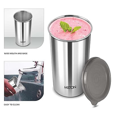 MILTON Bling Bag Tiffin (3 Inner Stainless Steel Containers 320 ml each and 1 Tumbler, 380 ml with Jacket MILTON Bling Bag Tiffin (3 Inner Stainless Steel Containers 320 ml each and 1 Tumbler, 380 ml with Jacket