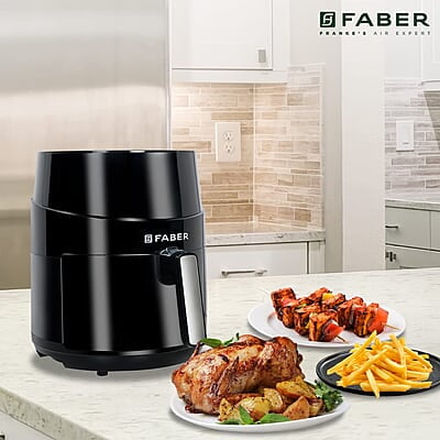 Faber 4.5L 1500W Air Fryer Fry, Bake, Roast, Toast, Defrost, Grill & Reheat 8-Preset Menu